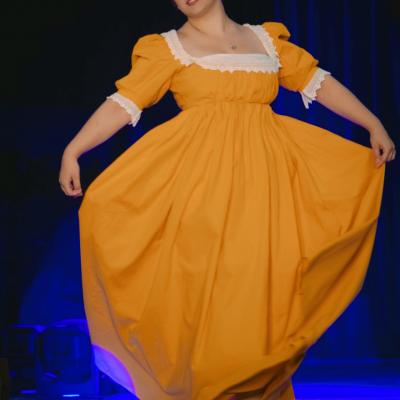 Robe inspiration coloniale lors du défilé du SAM