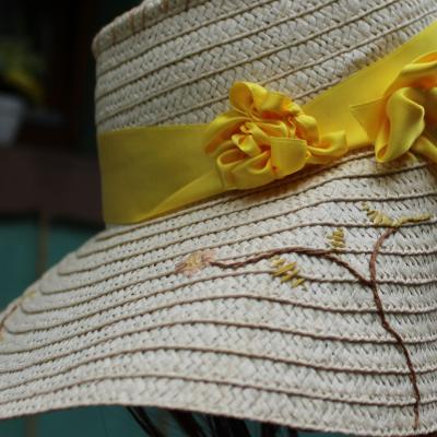 Détails chapeau Brodé Cherry 